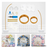 Party Decorations 8FT & 6FT Half Arch Stand Kit Durable Balloon Arch Frame