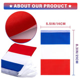 French Flag Pennant Banner | 33 Ft Mini France Bunting Flags | Bastille Day Party Decorations