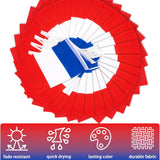 French Flag Pennant Banner | 33 Ft Mini France Bunting Flags | Bastille Day Party Decorations