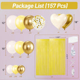Pastel Yellow Gold Balloon Garland Arch Kit | Eid Ul Adha Party Decorations, Fringe Curtain