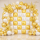 Gold White Balloon Arch Garland Kit | Eid ul Adha Party Backdrop Shower Decor