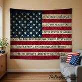 American Flag Photography Backdrop | USA Black Abstract Independence Day Studio Props | 7x5 Ft