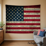 American Flag Photography Backdrop | USA Black Abstract Independence Day Studio Props | 7x5 Ft