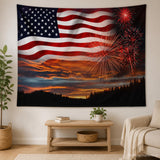 10x8 Ft American Flag Photography Backdrop | 4th of July Patriotic Party Banner | Independence Day Photo Background