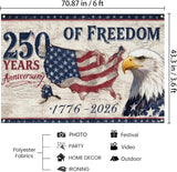 USA 250th Anniversary Backdrop | 1776-2026 Freedom Celebration Photo Booth Banner