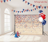 Rustic Wood Stars Backdrop | 7x5 Ft Patriotic Photo Banner (Independence Day Decor)
