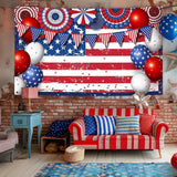 USA Flag Backdrop 72x44 Inch | Patriotic American Banner, 4th of July Decor