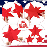 Patriotic Glitter Star Centerpieces | 4th of July Table Decor (45 Pcs)