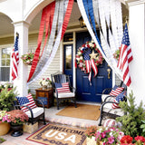 8 Rolls Patriotic Crepe Paper Streamers Red White Blue 250th Anniversary Party Decorations