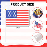 American Flag Banner & 20 USA Stick Flags Patriotic 4th of July Party Decorations
