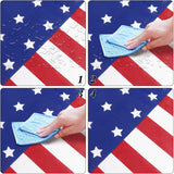 2 Pack American Flag Tablecloths 54 x 108 Inch Patriotic Disposable Party Table Covers