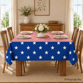 3 Pack American Flag Tablecloths 54x108 Inch Patriotic Disposable Party Table Covers