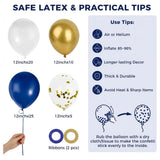 Eid Ul Adha Royal Blue Gold White Balloons | 60 Pcs Confetti Balloon Set