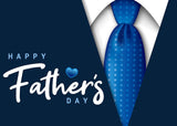 7x5FT Happy Father's Day Backdrop Blue Necktie Super Dad Party Photo Banner