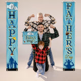 Happy Father's Day Porch Banner Set: Blue "I Love Dad" Door Decorations