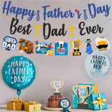 Best Dad Ever Glitter Banner Father's Day Party Decorations