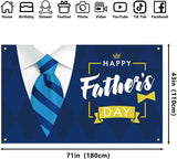 Happy Father's Day Blue Backdrop Banner Party Decorations Photo Background for Dad Celebration