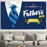 Happy Father's Day Blue Backdrop Banner Party Decorations Photo Background for Dad Celebration