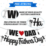 We Love Dad Banner: Happy Father's Day Garland, Dad Ever Party Decorations