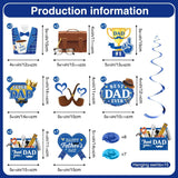 17PCS Father's Day Decorations Set Pre-Assembled Banner Hanging Decor for Home Office Party