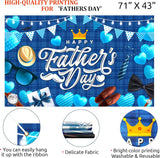 Happy Father's Day Balloon Garland Arch Kit with Backdrop Banner – Navy, Silver, Gold