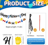 Happy Father's Day Glitter Banner Set: Tie & Beer Design Party Decorations for Dad