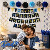 Father's Day Decoration Set: Happy Father's Day, #1 Dad Banner, Plaid Theme