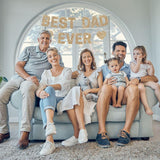 Gold Glitter Dad Ever Banner – Father's Day Party Decoration