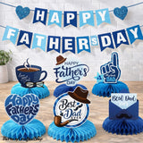 Happy Father's Day Banner & Centerpieces Set: Blue Dad Ever Party Supplies