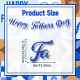 Happy Father's Day Blue Glitter Banner Backdrop Decorations for Home Office Classroom Party