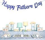 Happy Father's Day Blue Bunting Garland Banner – Photo Prop Party Decoration