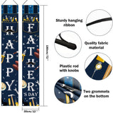 Happy Father's Day Blue Porch Sign Banner Hanging Door Decorations for Dad Party Supplies
