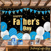 71x45 Inch Father's Day Backdrop Banner with Balloons Photo Booth Party Decorations for Dad