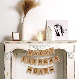 Happy Father's Day Burlap Banner We Love Dad Rustic Mustache Garland Party Decorations