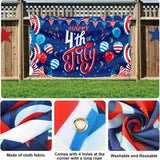 Large Patriotic 4th of July Banner Backdrop | USA Flag Party Sign Decorations