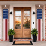 Patriotic Porch Banner Set | American Flag Hanging Decorations | 4th of July Memorial Day Decor
