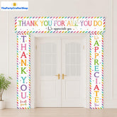 Appreciation Banner Set Colorful Thank You Porch Door Party Decor