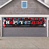 Happy 4th of July Banner | Patriotic USA Flag Porch Sign, Outdoor Decor