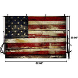 Distressed USA Flag Photography Backdrop | 7x5 Ft Patriotic Party Banner