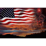 10x8 Ft American Flag Photography Backdrop | 4th of July Patriotic Party Banner | Independence Day Photo Background