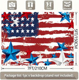 Graffiti American Flag Backdrop | Retro 4th of July Stars & Stripes Party Banner