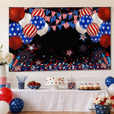 American Flag Backdrop | 4th of July Photo Banner, Independence Day Party Decor (70.8x43.3 Inch)