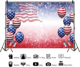 10x8 Ft Patriotic Fireworks Backdrop | American Flag 4th of July Photo Banner | Independence Day Party Decor