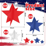 Patriotic Glitter Star Centerpieces | 4th of July Table Decor (45 Pcs)