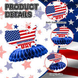 Patriotic Honeycomb Centerpieces | Red White Blue 4th of July Table Decor