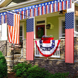 Patriotic Foil Fringe Garland: Red, White, Blue Tinsel Banner (2 Pack)