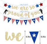 Military Going Away Party Banner We Are So Proud of You Patriotic Soldier Decorations