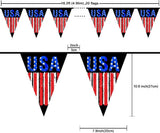 Happy 4th of July American Flag Banner Patriotic Independence Day Party Decorations