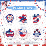 24PCS Patriotic Hanging Swirl Decorations USA Independence Day Ceiling Streamers Party Decor