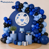Navy Royal Light Blue Black Balloon Arch Kit for Father’s Day Party Decorations